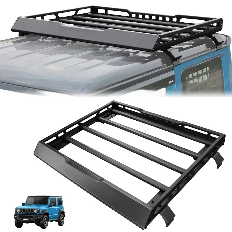 

TELLIKA Aluminum Car Basket Rack Half Top Type Car Jimny Roof Rack Cargo Box for Jimny JB74 JB74W JB64 JB64W ACCESSORIES
