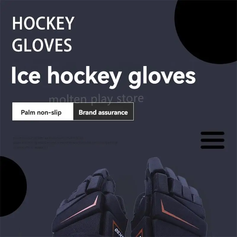 Ice hockey gloves Adult youth children hockey hockey protective equipment Thickened professional light glove ice hockey