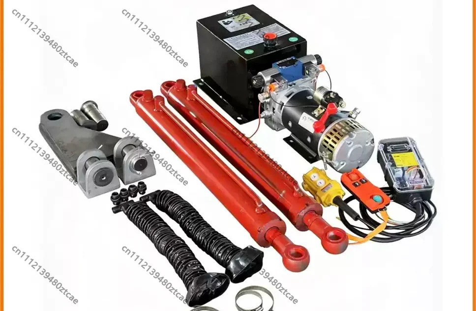 Complete Hydraulic Cylinder Power Unit Kit For Widened Loading Ramp Modified Flatbed Truck Lifting Hardware Replacement Fittings