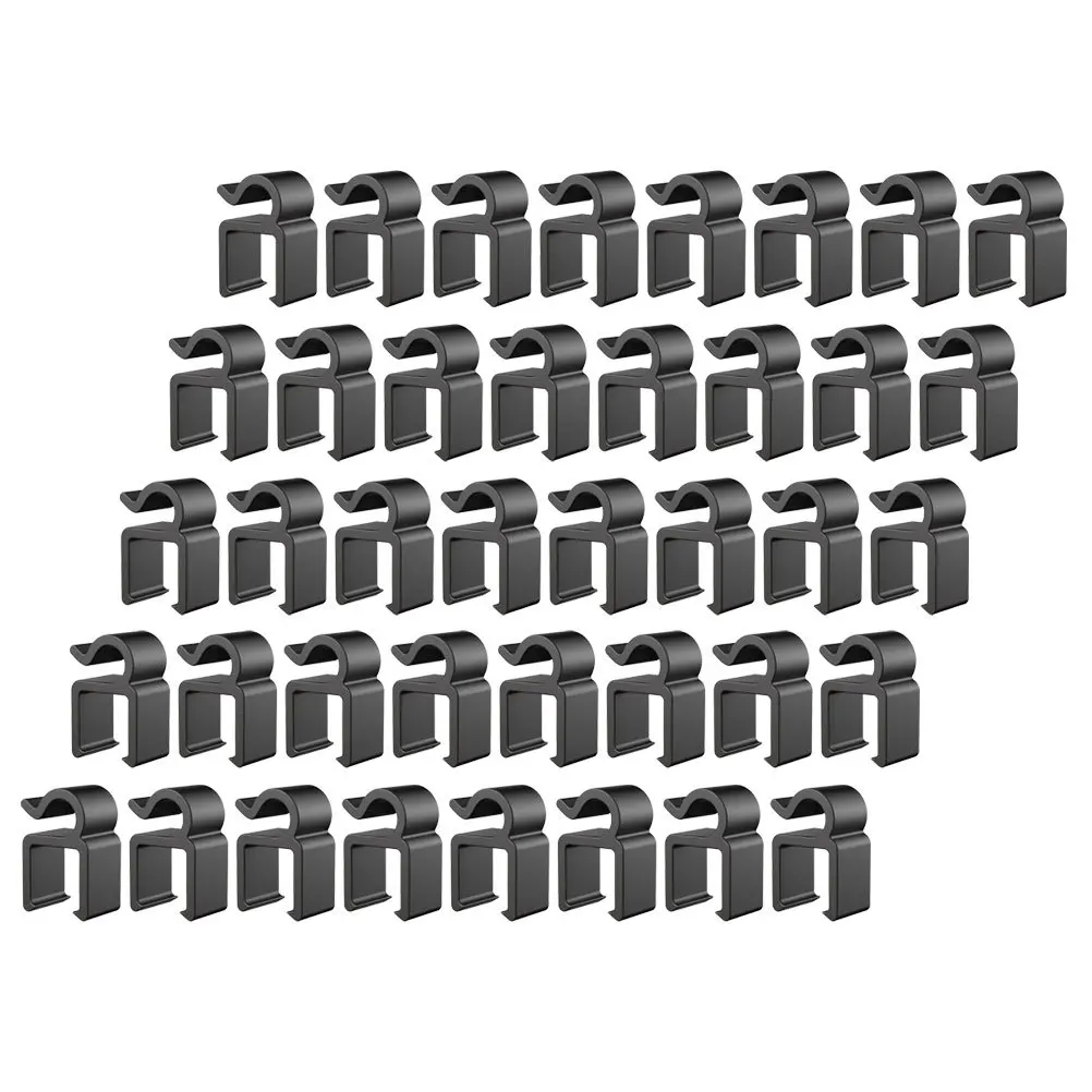 

40Pcs Mic Stand Cable Clip Phone Bracket Holder Tough Plastic Cord Clip for Stage Studio Classroom Recording Use