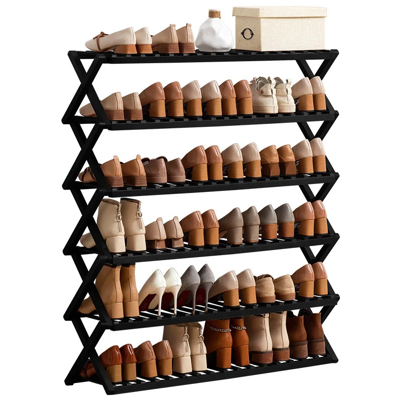 Door folding shoe rack occupies a small dormitory, simple household integrated storage shoe cabinet