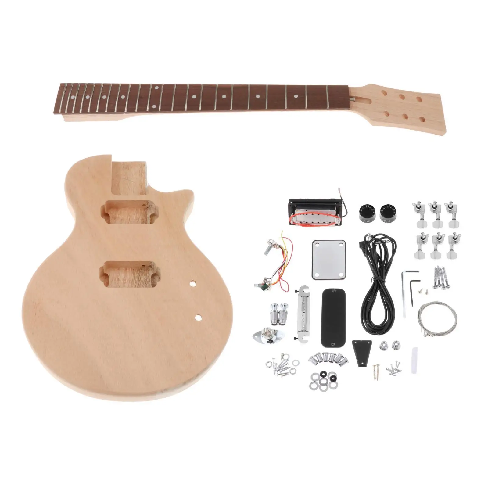 DIY Electric Guitar Kit Unfinished And Handle Luthier Lovers