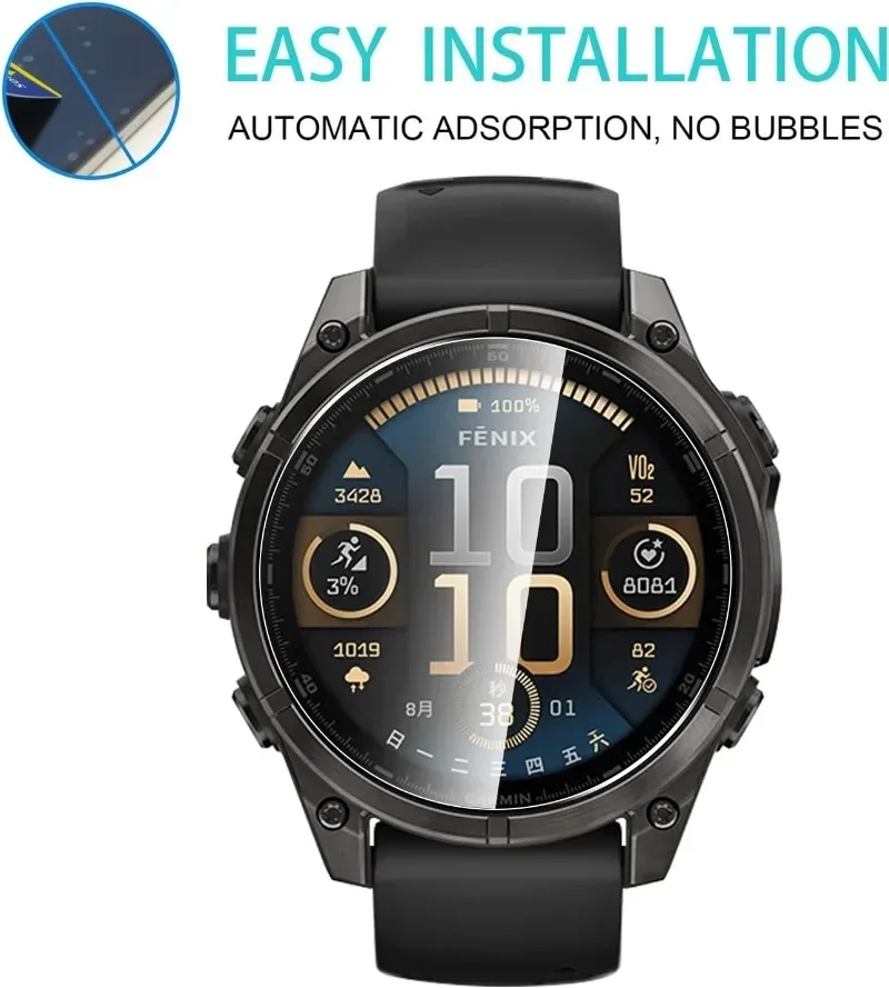 Screenprotector voor Garmin Fenix 8 7 6 5 X S Pro Saffier Gehard glas Beschermfolie voor Fenix 8 47/43/51mm 7S 7X7 S Pro