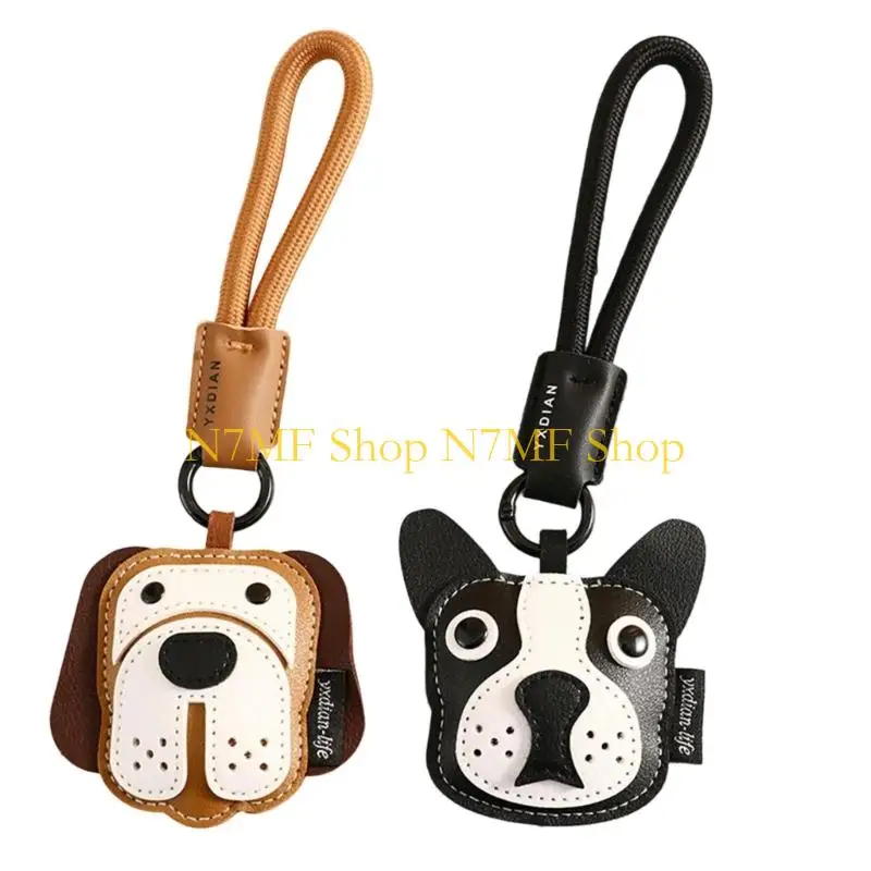 

N7MF Soft Practical Leather Dog Ornament Bag Decoration Bags Pendant For Backpack Purse