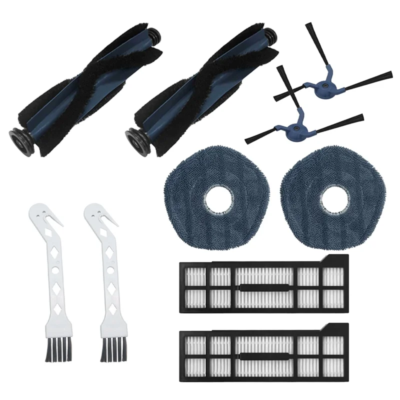 SANQ لـ Eufy X10pro Omni جهاز آلي لتنظيف الأتربة ملحقات فرشاة جانبية رئيسية مرشح قماش ملحقات فرشاة