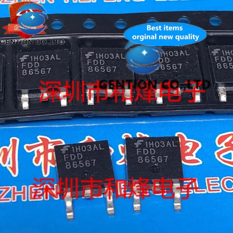 

10PCS FDD86567 TO-252 60V 100A in stock 100% new and original