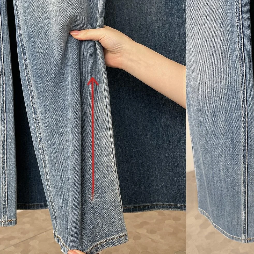 

Эластичные универсальные утягивающие джинсы со средней и высокой талией, повседневные шикарные зимние готовые женские джинсовые брюки Treasure Find