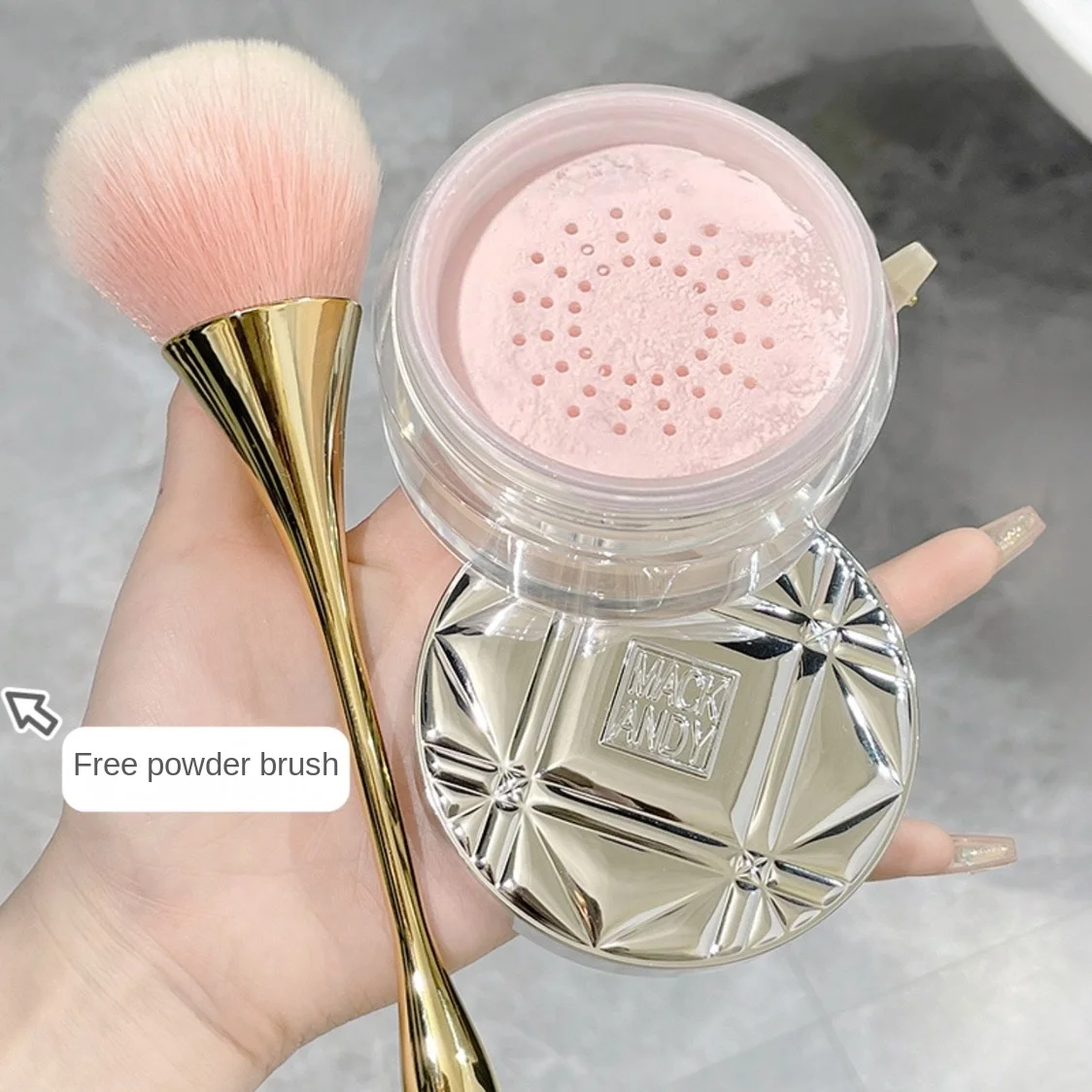 Yy Fine Powder Waterproof Sweat-Proof Oil Control Long Lasting Smear-Proof Makeup Concealer Face Powder