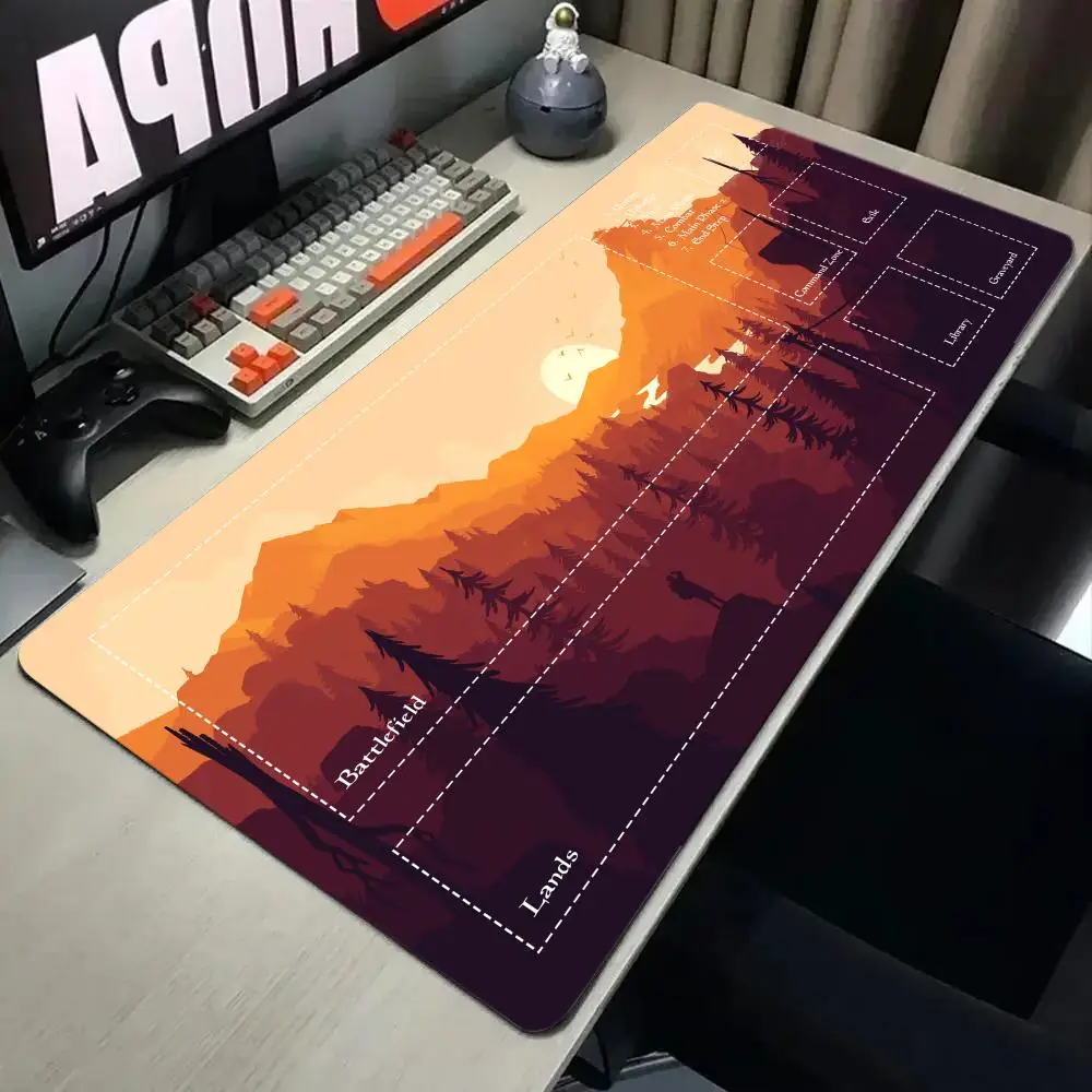 landscape sunset Mouse Pad for MTG DTCG CCG RPG Trading Card Inked Game Playmats Smooth Rubber Surface Battle Game table mat