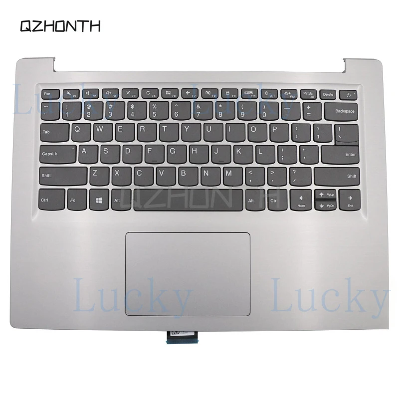 f  New For Lenovo V14-IIL V14-IGM Palmrest Upper Case w/ Keyboard 2019 Year Silver