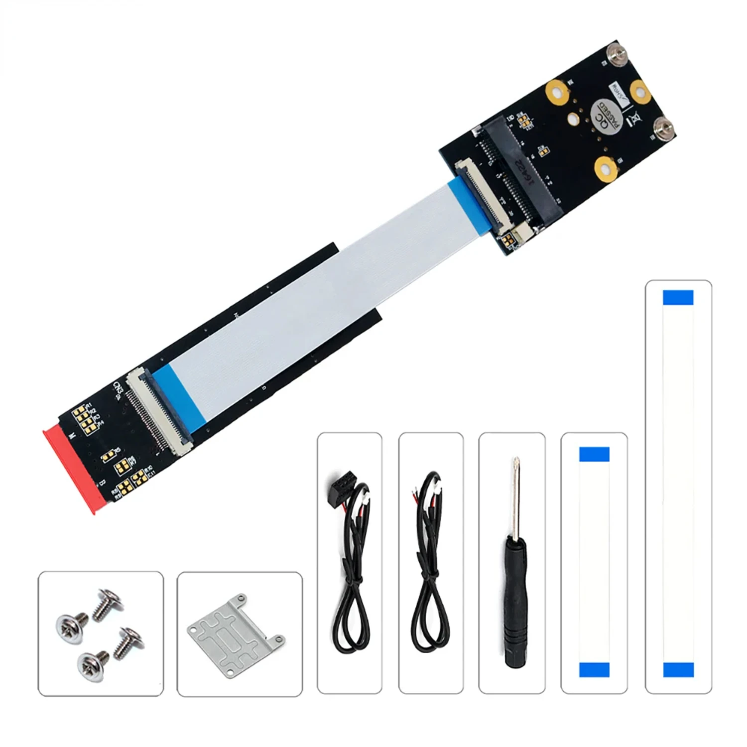 M.2 Wifi Adapter M.2 NGFF Key B+M to Mini PCI-E Wifi Network Card M.2 to Mini PCI Express Wifi Bluetooth Adapter with FFC Cables