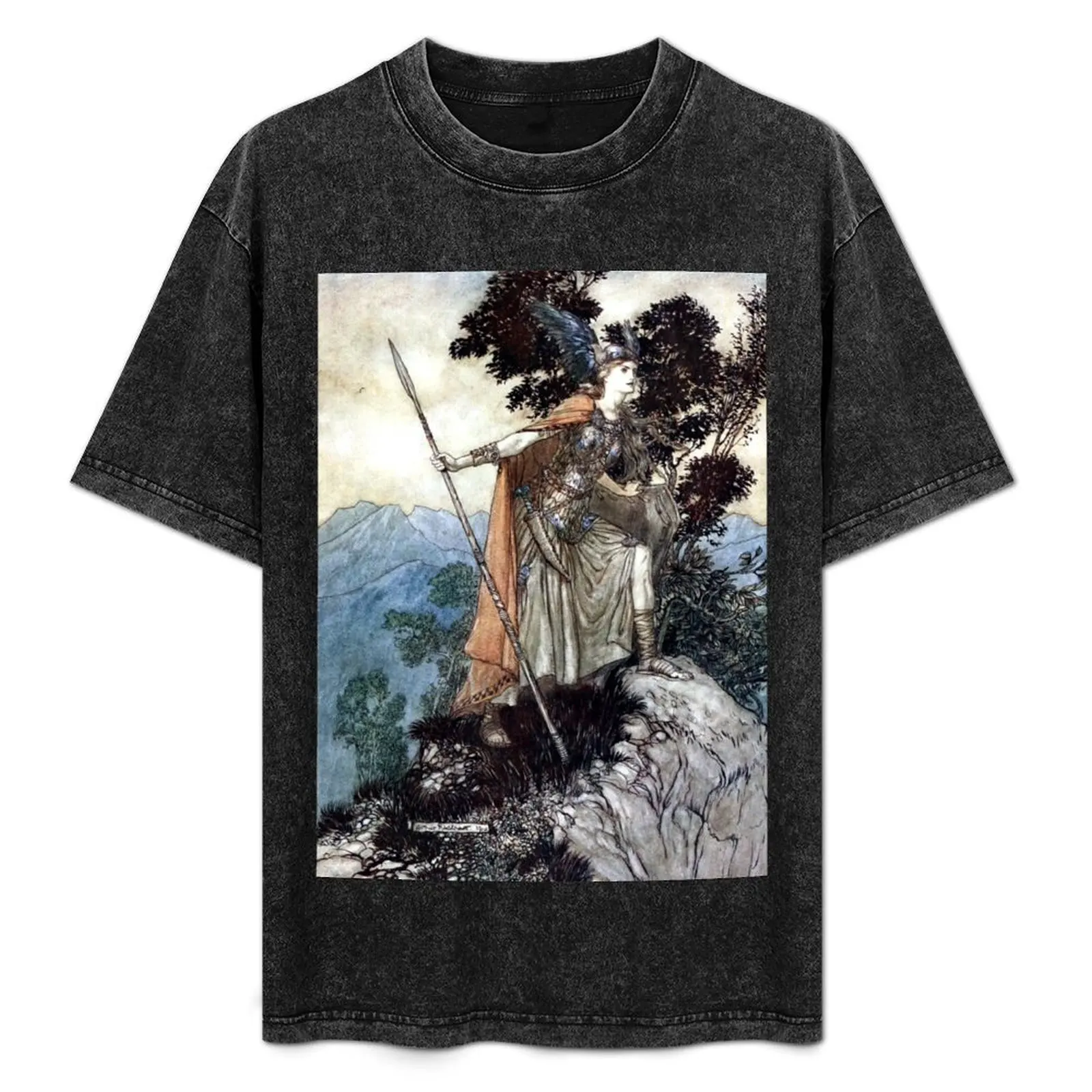 

Brunhilde - Rhinegold and the Valkyries - Arthur Rackham T-Shirt Trendy Casual Short Sleeve Shirt