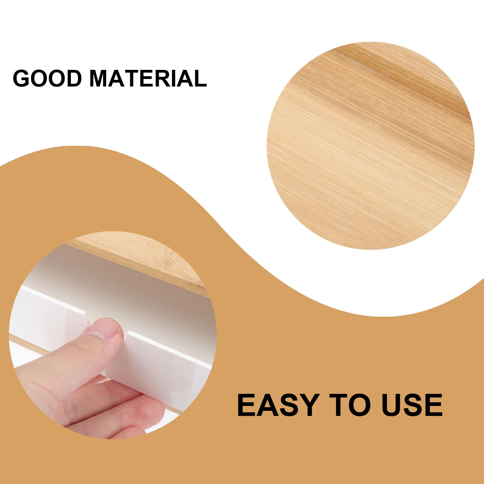 

1pc Storage Box Bamboo ABS Desktop Organizer Drawer Case for Makeup Brushes Home Supplies Environmentally Friendly