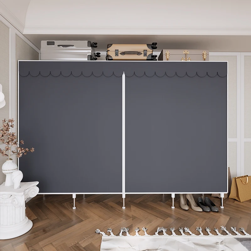 Organisateur de placard Portable robuste, support à vêtements en métal pour suspendre une charge plus solide, 78.7 "Lx 17.7" Lx 66.9 H