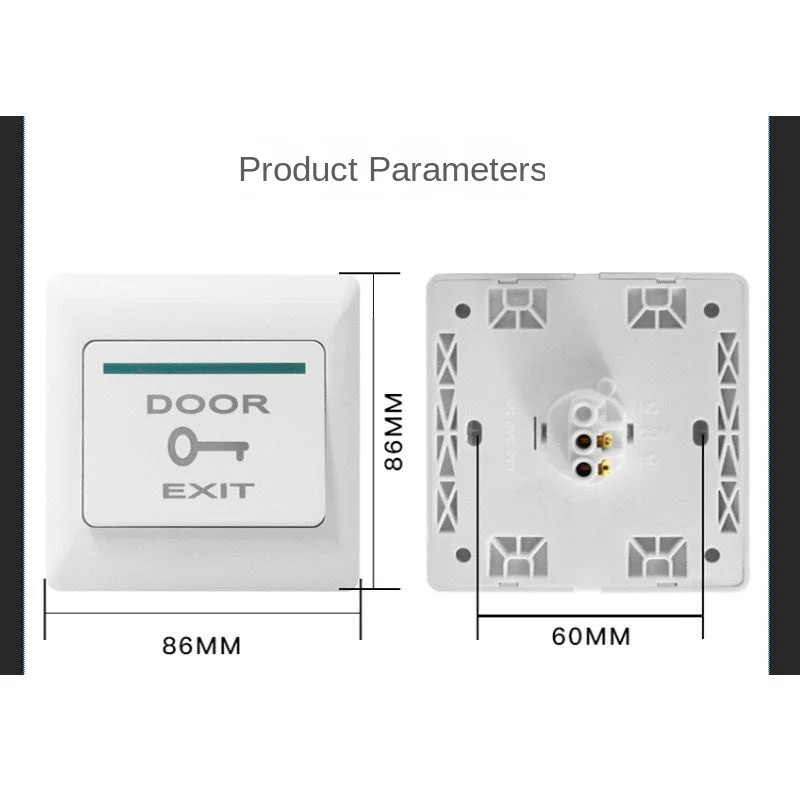 Automatic reset of access control and door opening switch for 86 type concealed clinker luminous strip