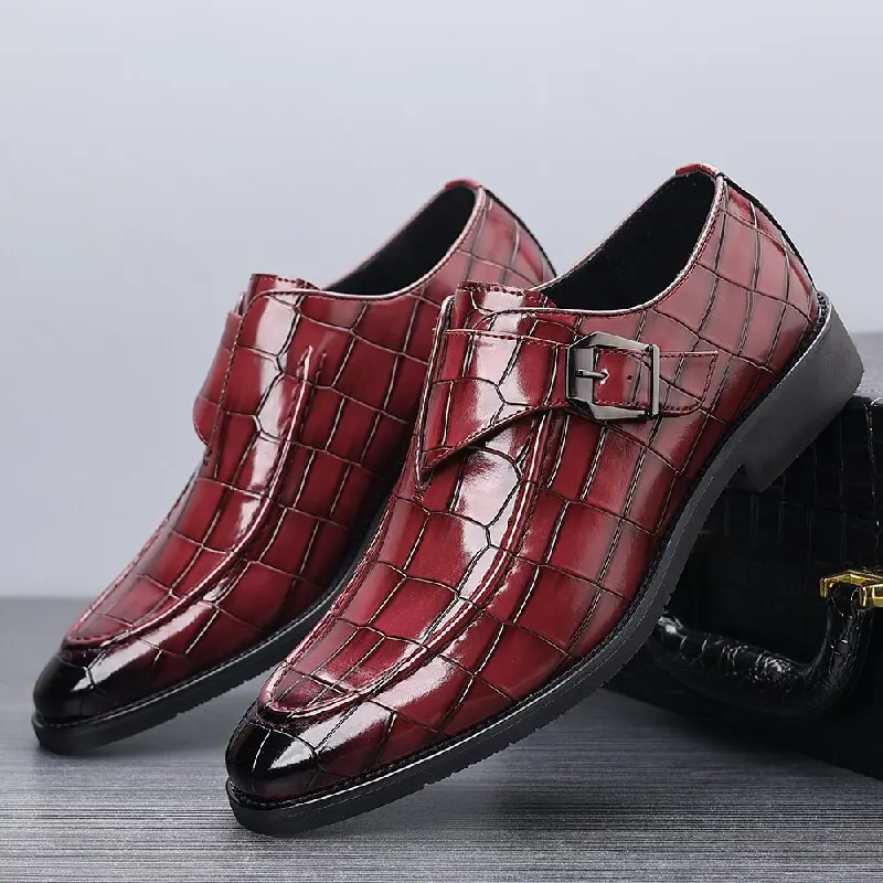 

Men Business Formal Leather Shoes British Casual Comfortable Versatile Fashionable Button-up Loafers Gentleman Social Shoes Men