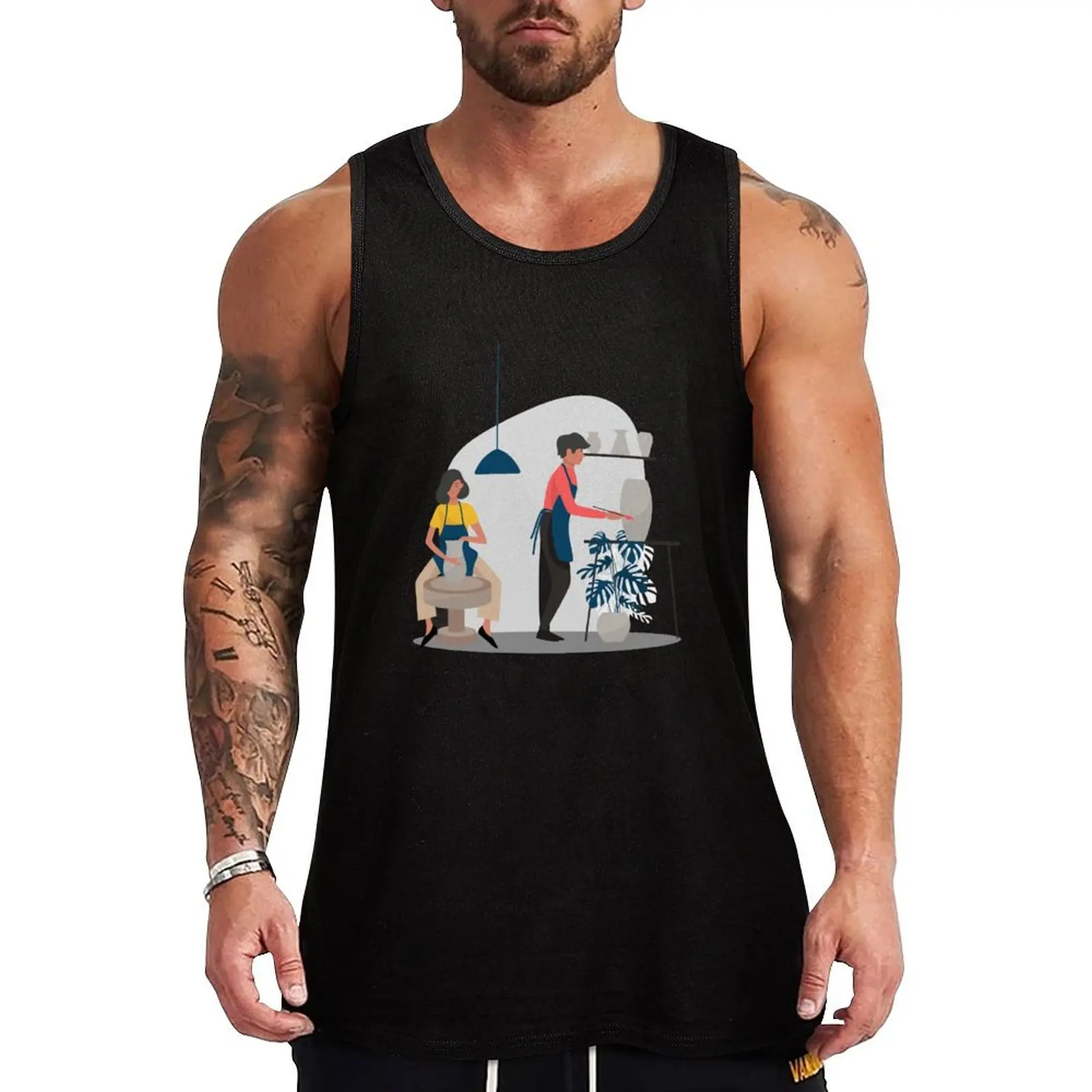 Pottery Experience Day Tank Top Simple Solid Tank Top Sleeveless Casual Daily Shirt