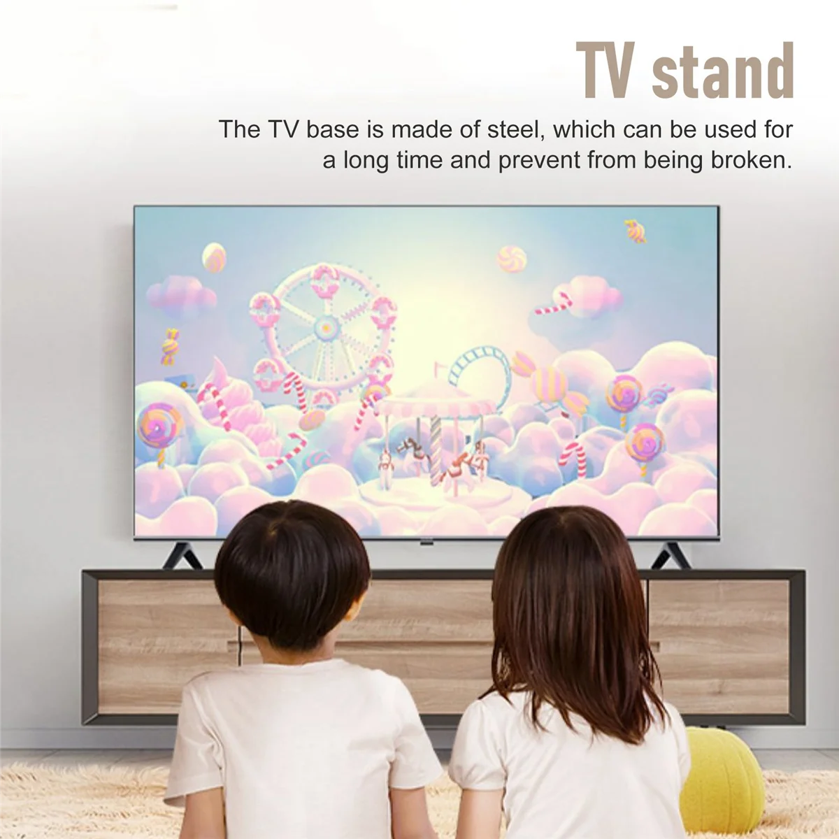 Aço TV Base para Pedestal LCD, Screen Stand, Home Universal Monitor Riser, 32 a 65 polegadas