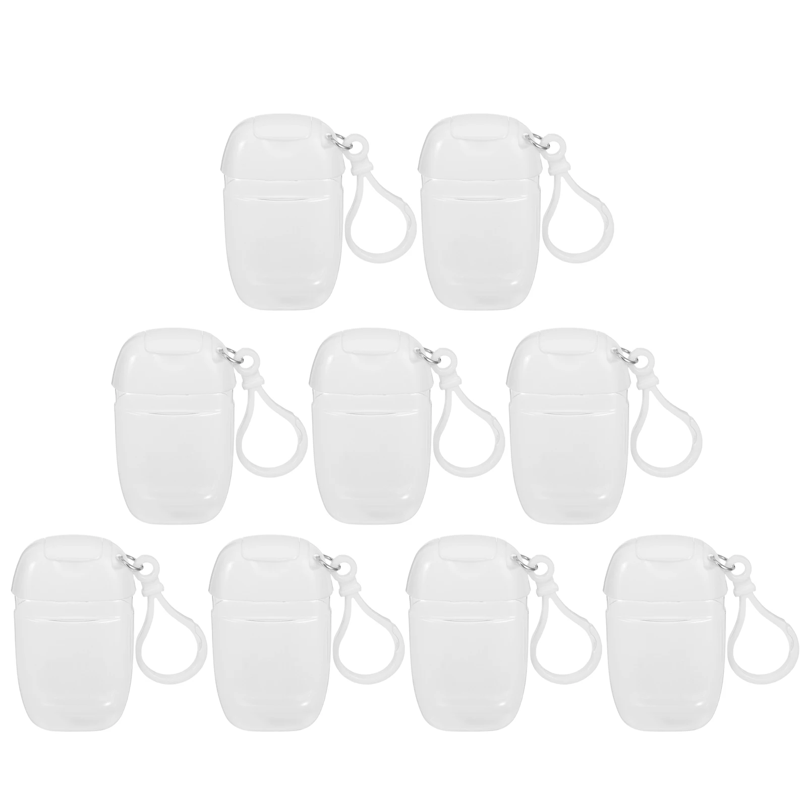 

9pcs 30ml Travel Bottles Keychain Portable Leakproof Refillable Hand Shampoo Lotion Sub Bottles