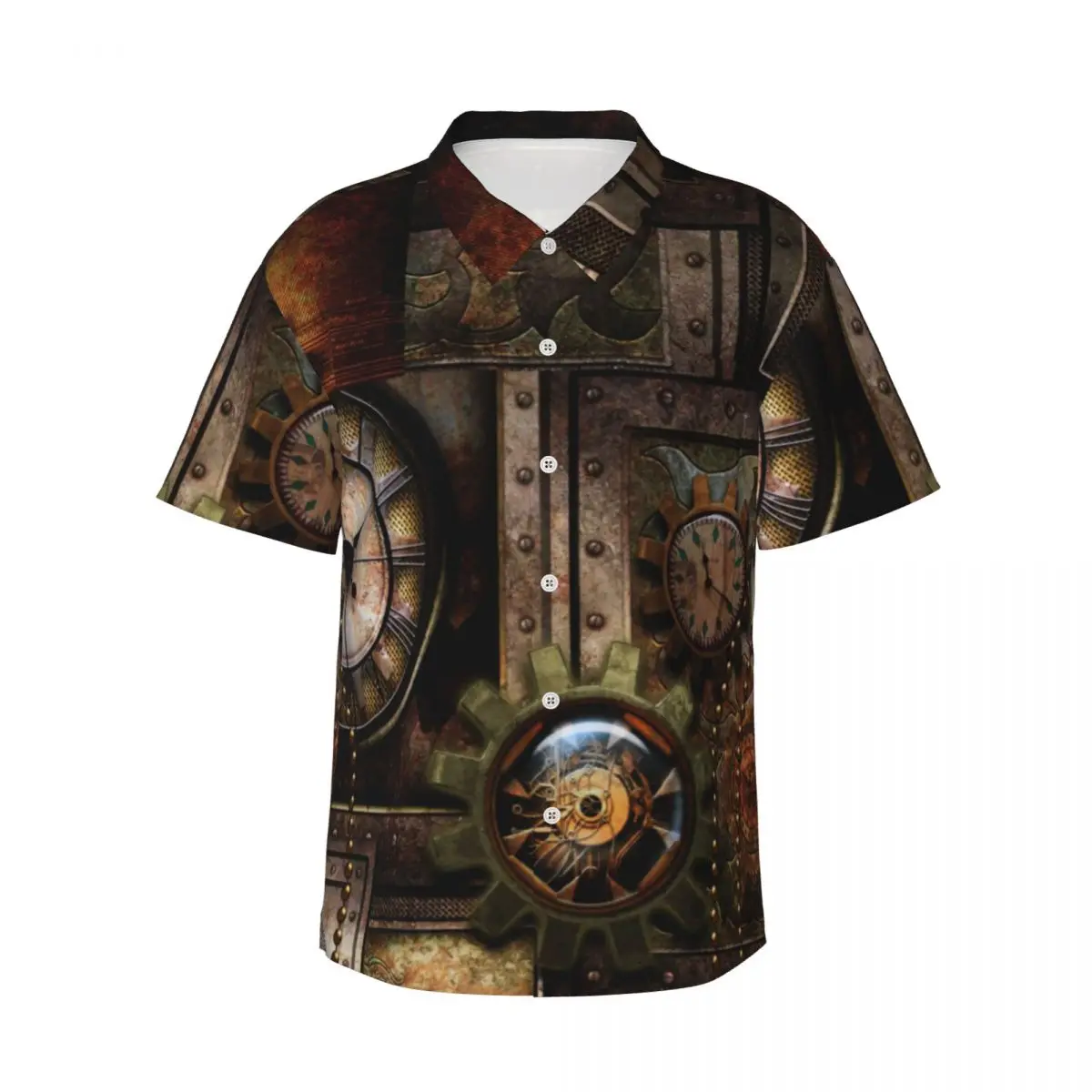 

Wonderful Steampunk Beach Shirt Men Vintage Casual Shirts Hawaiian Short Sleeve Graphic Loose Oversized Blouses Birthday Gift
