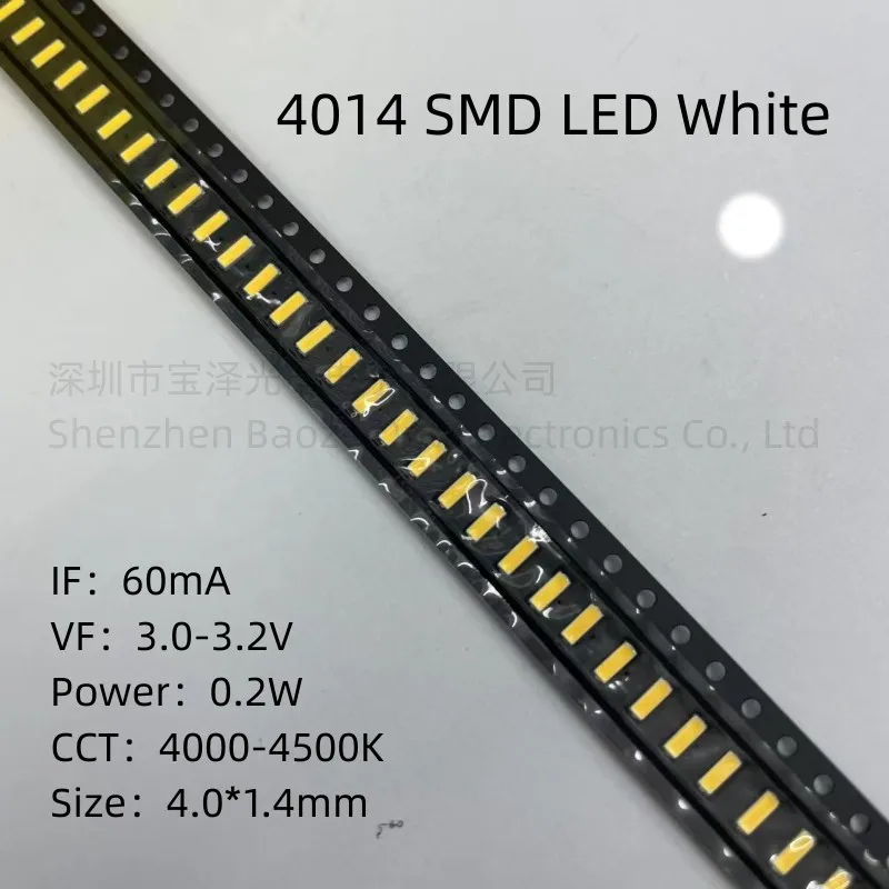 高品質のナチュラルライトビーズ,ランプ4014 SMD,4.0x1.4mm