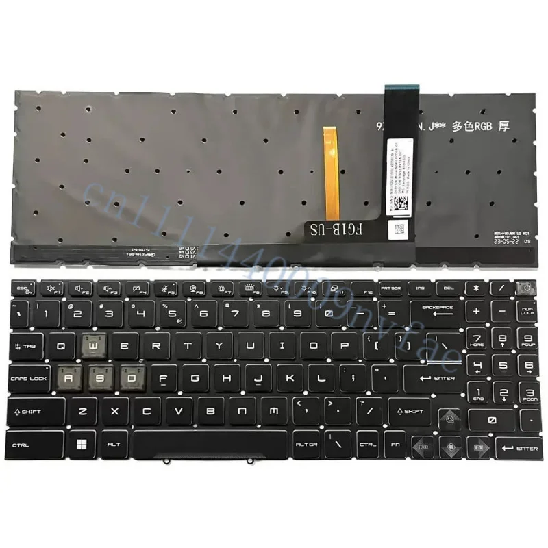 Laptop Keyboard For MSI MS-1585 1583 Crosshair 15 B12UEZ Cyborg 15 A13V/A13VF 0.3