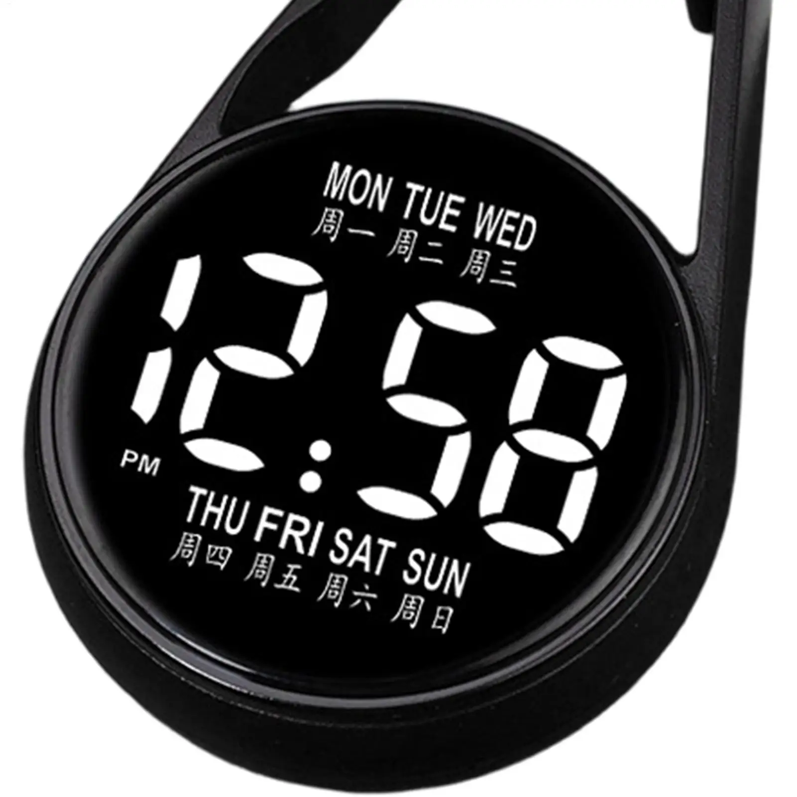 Digital Pocket Watch LED Waterproof Electronic Wall Watch LED Electronic Night Glow Waterproof Digital Keyring Pocket Watches
