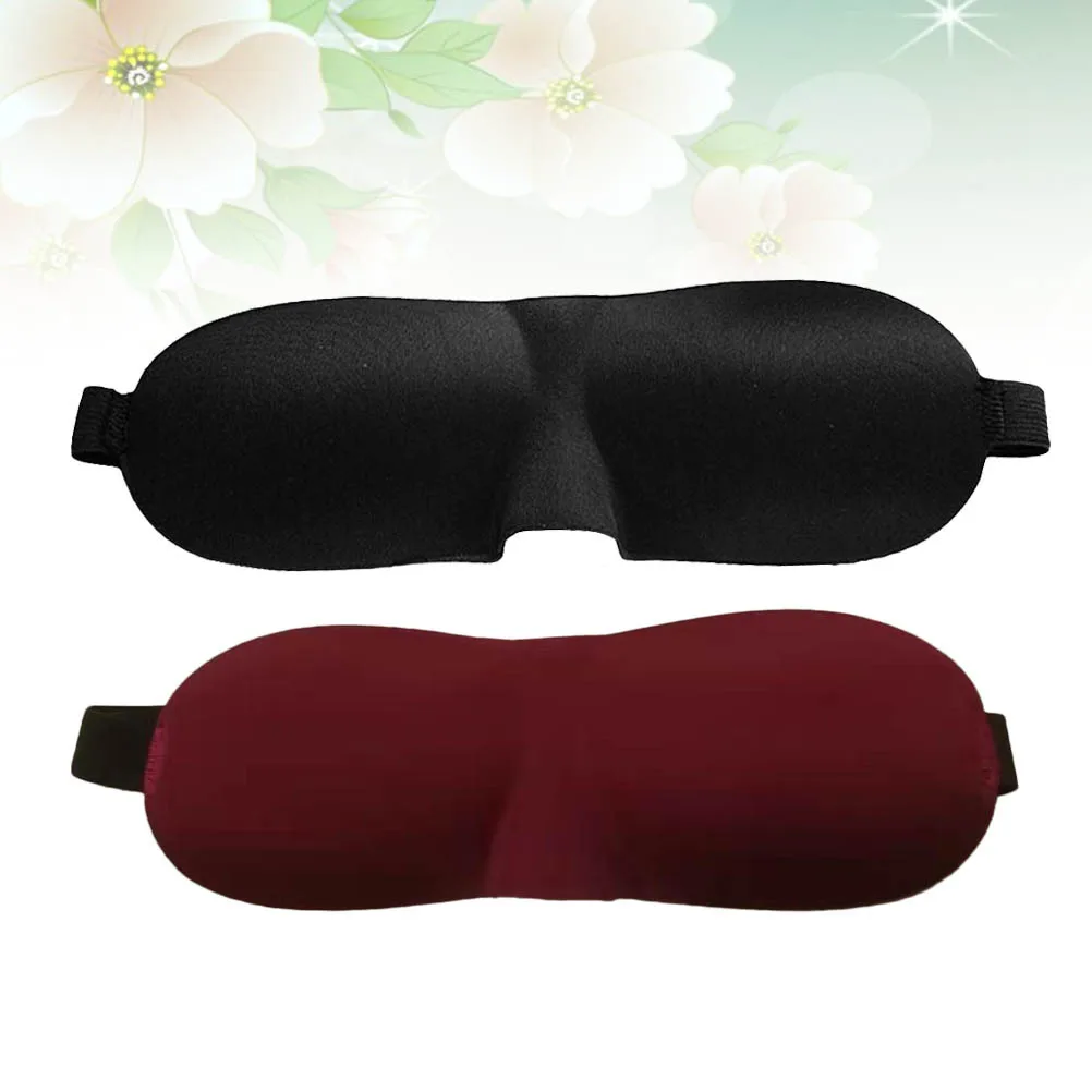 

2Pcs Mask Contoured Lightweight Comfortable Elastic Strap for Sleeping Travel Work Naps Night Blindfold Eye Cover