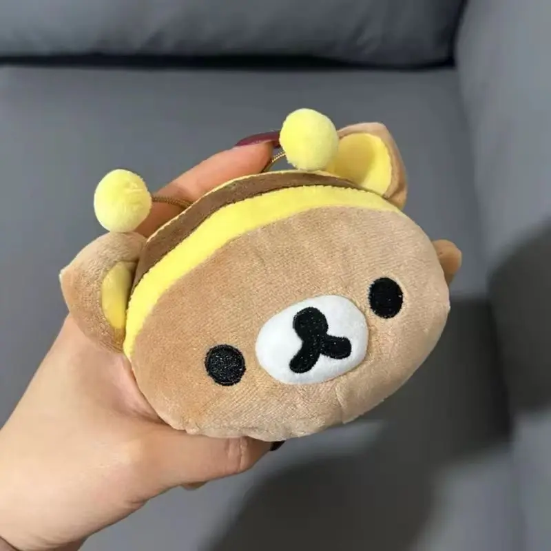 Kawaii Rilakkuma Bee Plush Pencil Case For Kids Girls Cartoon Bear Cute Pencil Pouch Organizer Pen Bag School Stationeries Gifts - view 2
