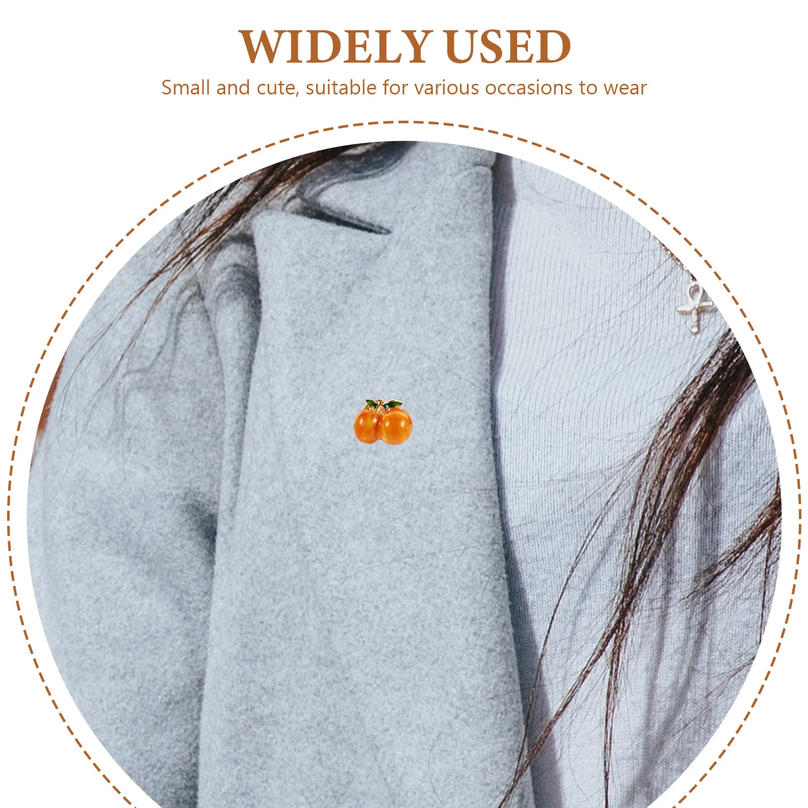 

Peach Brooch Pin Cute Cartoon Enamel Shawl Clip For Women Dress Sweater Scarf Collar Clothing Accessories Decor