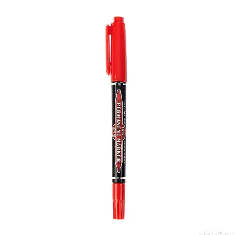 D5BB 10Pcs Automotive Labeling Pen Quick Dry Waterproof Double Ended Permanent Marker For Dashboard Warnings And Reminders