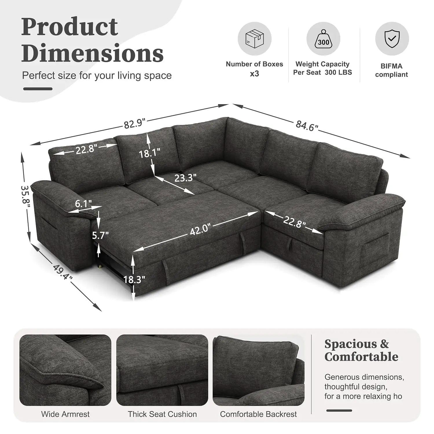 Thumbnail 3 - #3 New Convertible Sofa Beds Arrivals