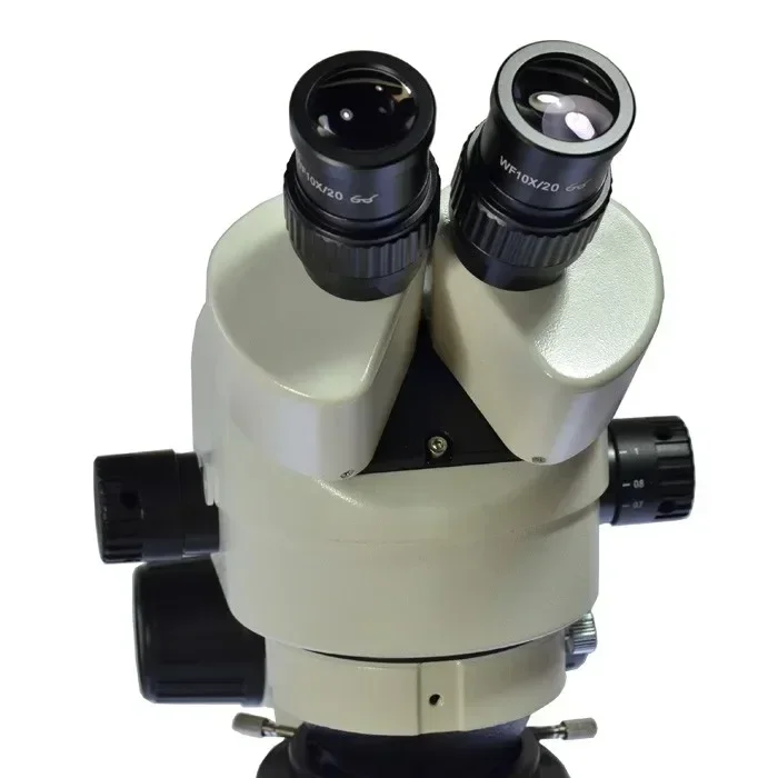 rinocular Stereo Microscope Head Simul-Focal 7X-45X Continuous Zoom WF10X/20 Eyepiece Auxiliary Objective L