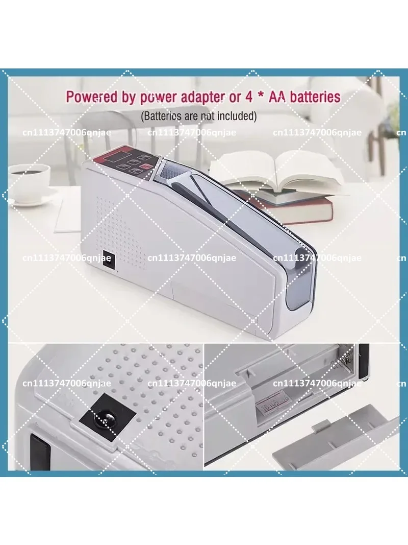 Portable Mini Money Counter with LED Display, Battery/Plug Powered Handy Cash Counting Machine for Banknote Currency