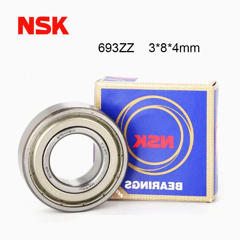 

Оригинальный подшипник японский NSK подшипник 693ZZ, 3*8*4 мм, 5/10 шт., ABEC-9 высокоскоростной миниатюрный шарикоподшипник 693 ZZ, 619/3ZZ, фотоподшипники