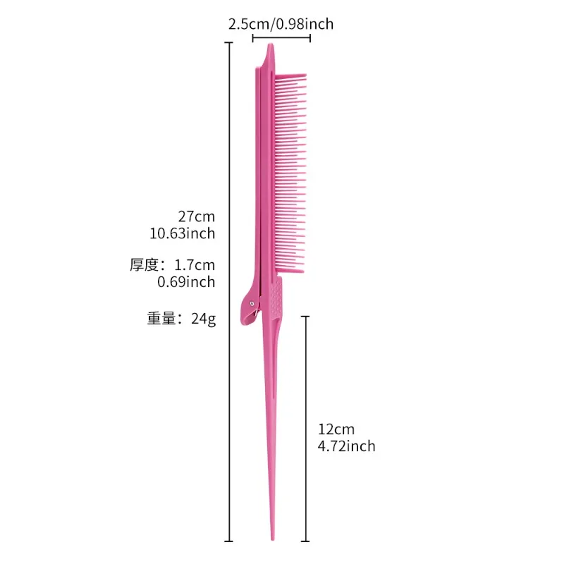 Расческа для стрижки волос с кончиком хвоста, глянцевая расческа, глянцевая расческа, пластиковая парикмахерская, кисть для макияжа, стереотипы, инструмент для плетения
