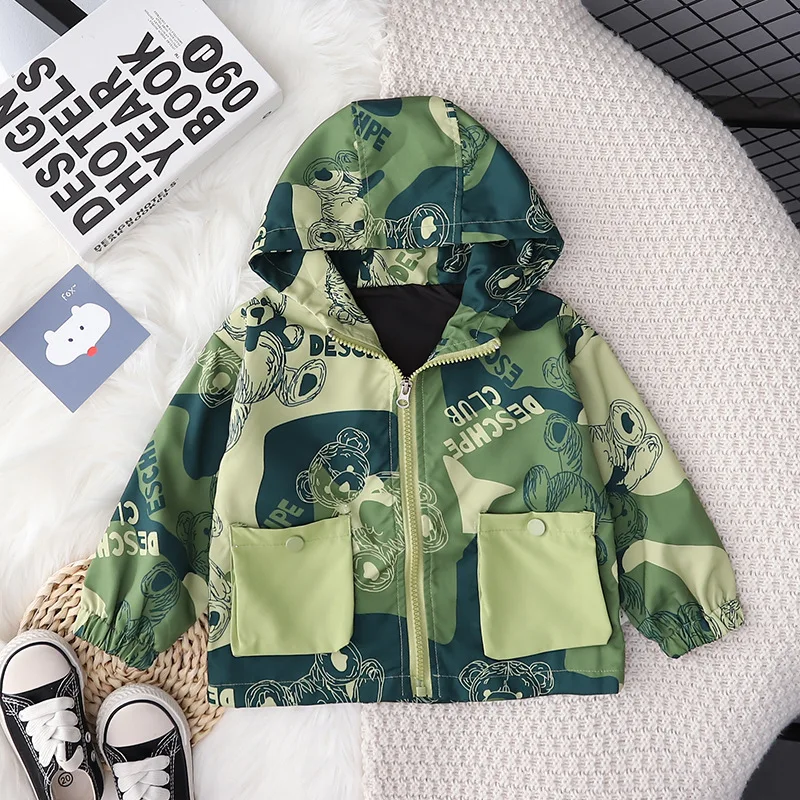 

Boys Coats Spring Autumn 2023 Children Casual Trench Jackets Clothing For Baby Girl 1 To 5 Years Old Hoodies Kids Outerwear Tops