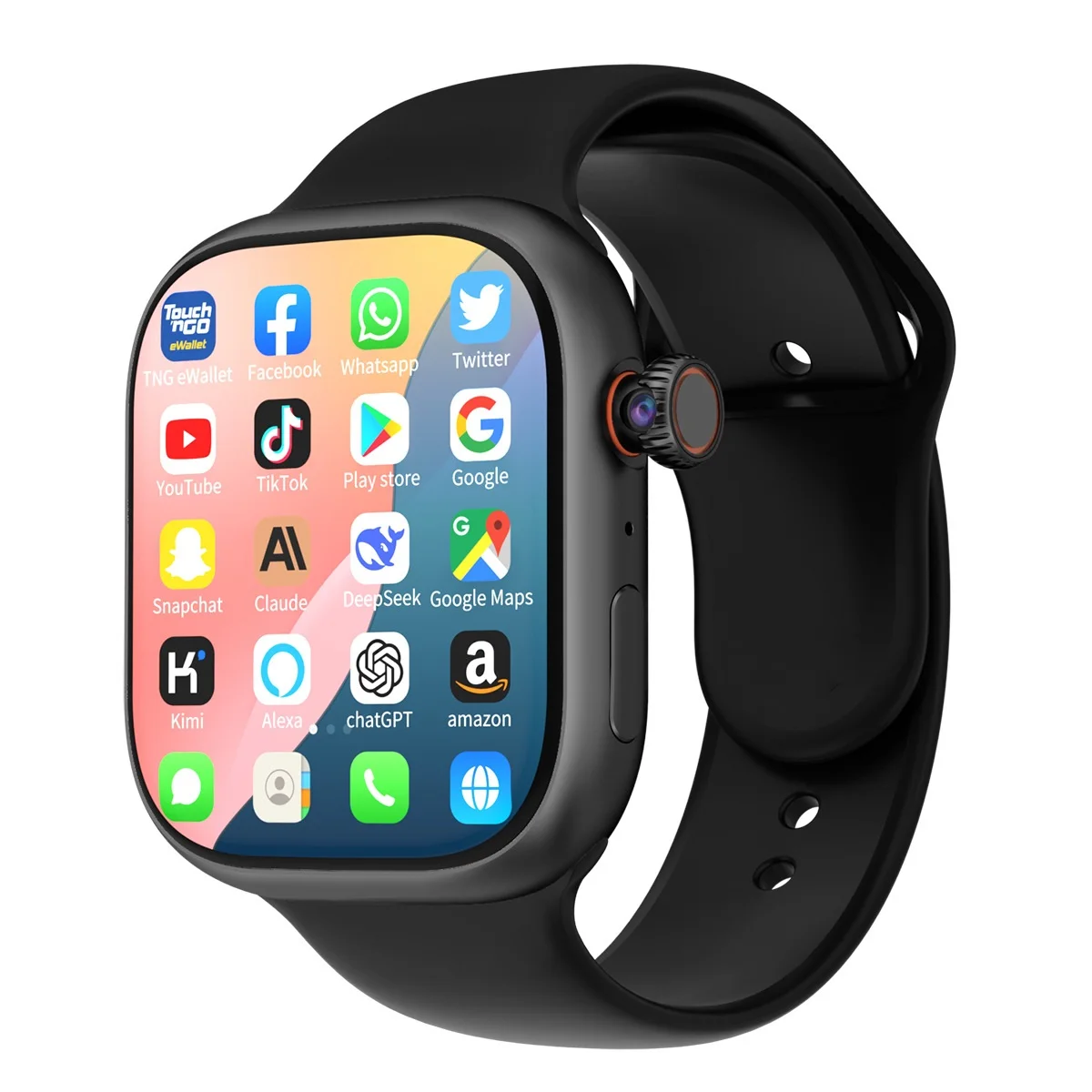 Elah Smart Watch 4G SIM Card 202'' Rotating Camera Video Call Fitness Tracker for Running And Yoga