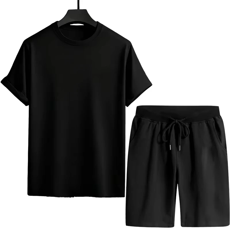 

Men's Tracksuit T-shirts and Sports Shorts Urban Casual Fashion Short Sleeve Outfits Male Summer Home Outdoor Comfort Tees Set
