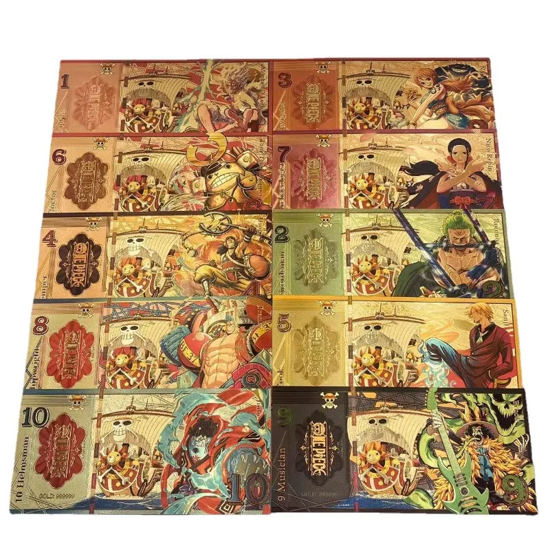 

Цельные памятные банкноты, золотые банкноты, пластиковые банкноты из золотой фольги, коллекция подарков на день рождения, товары аниме