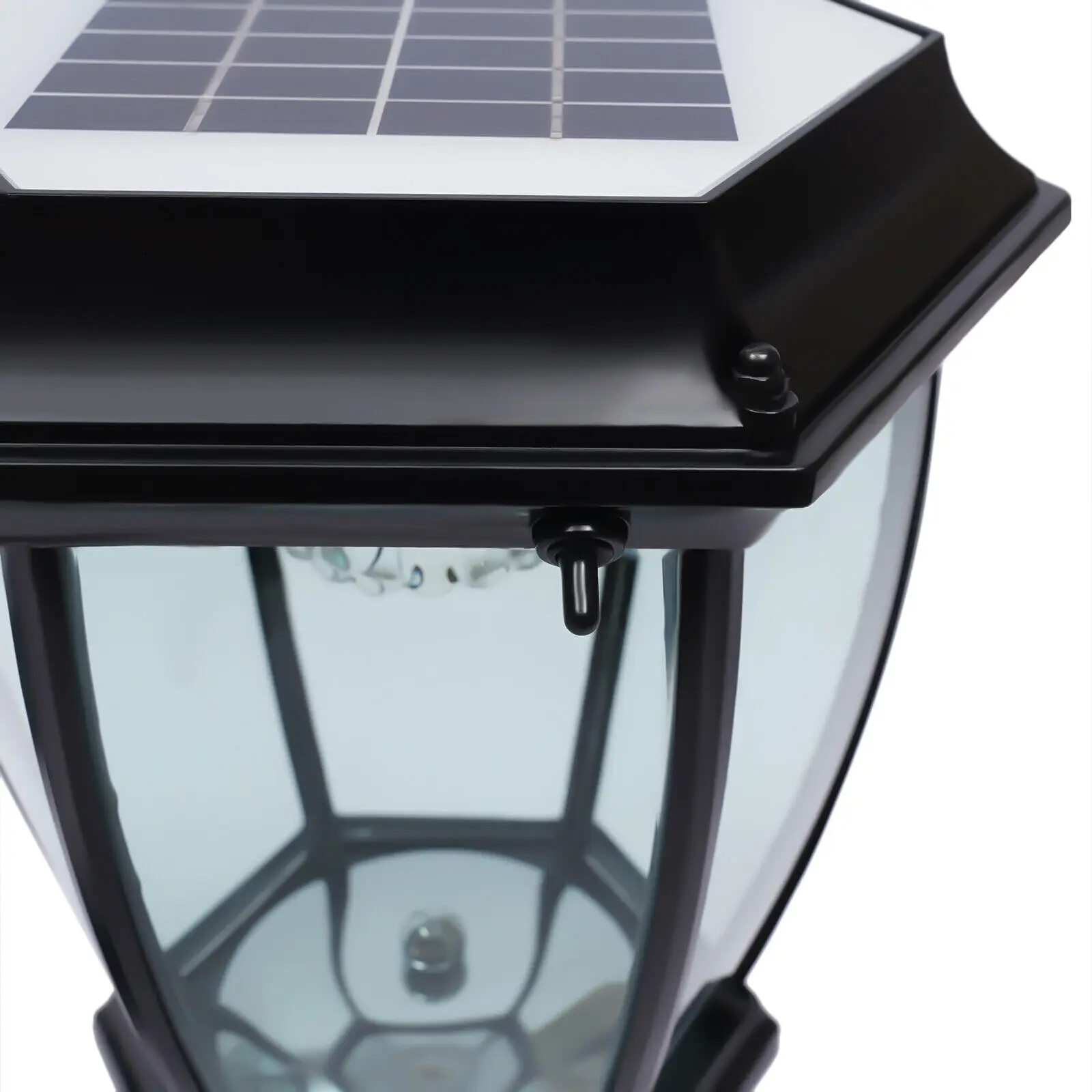 2pcs Post Light Solar Lamp Outdoor Lights Lantern Cap Pillar Deck Fence Pier Landscape Led Fixture Pathway Yard Dawn Dusk Garden