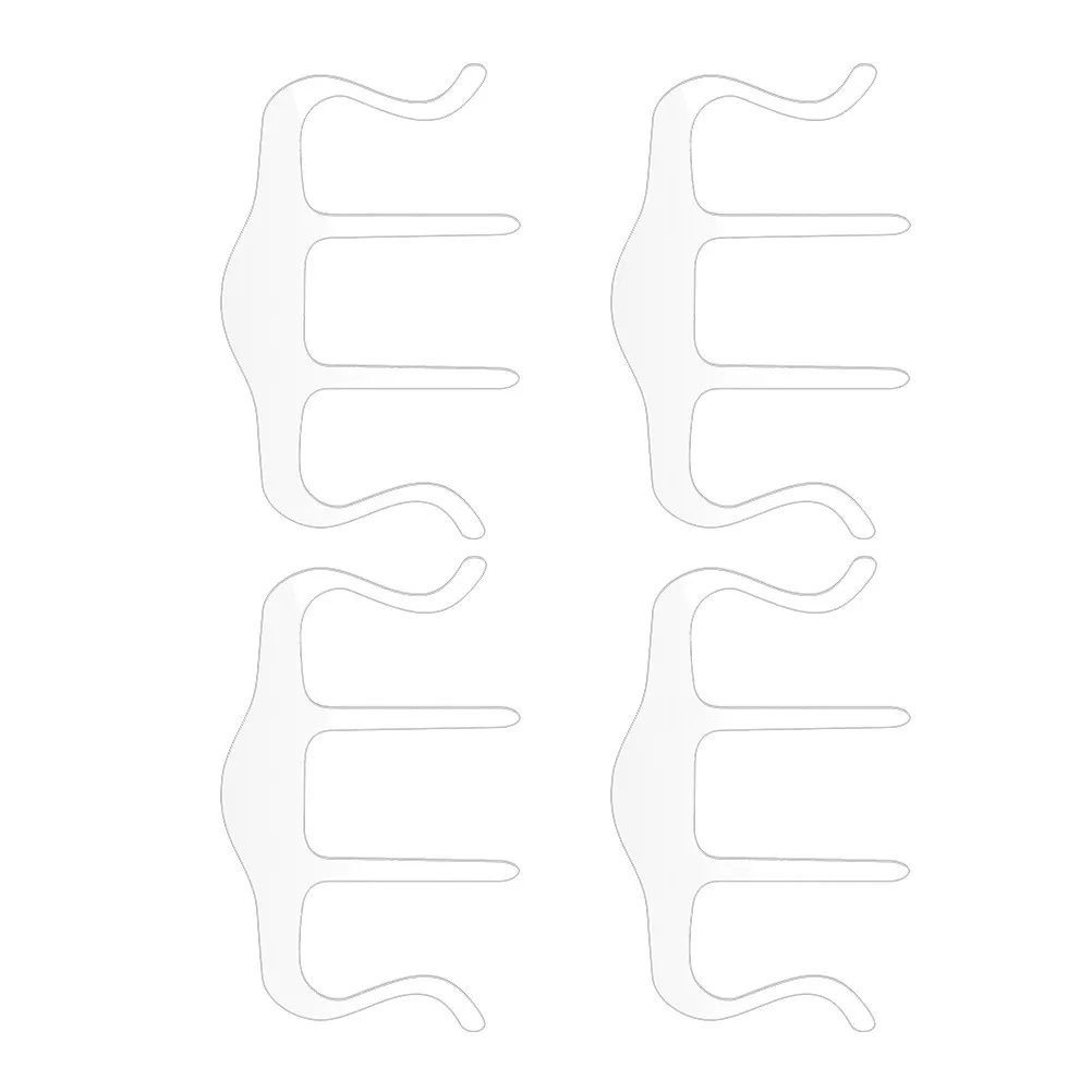 4Pcs Clear Acrylic Fixing Clips Transparent Page Clips for Book Speech Draft Recipe Multipurpose Clamp Speech Draft Page Clip
