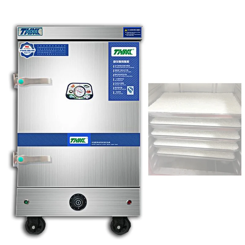 

Electric Heating Rice Steamer Commercial Restaurant Canteen Automatic Steamed Stuffed Bun Dumpling Steamer Cabinet