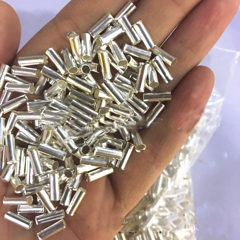 500PCS Non-Insulated Butt Wire Connector Ferrules Electrical Cable Terminal Copper Bare Tinned Crimp Terminal 0.5-6mm2