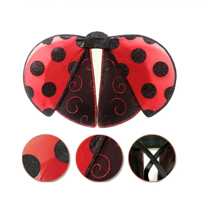 Neonate coccinella Costume Cosplay principessa vestire coccinella gonna ala fascia accessori per feste di compleanno per bambini Halloween