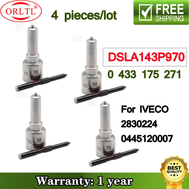 

4 шт. DSLA143P970 OEM 0 433 175 271 дизельная форсунка 0445120007 для IVECO 2830224 0 445 120 007