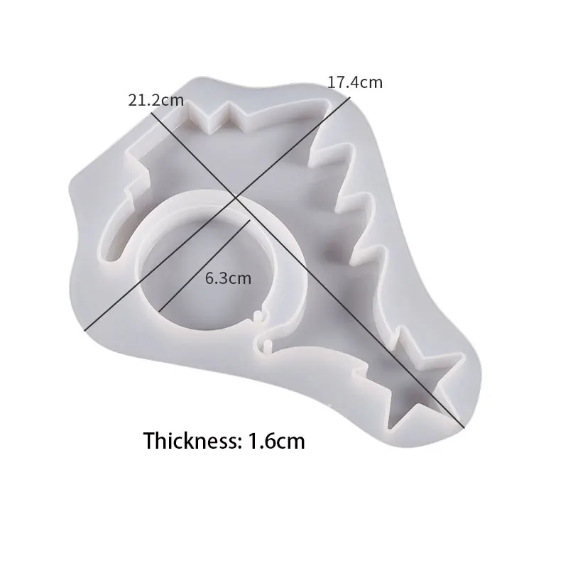Crystal drop glue resin Christmas tree frame silicone mold DIY gypsum ornaments hanging label drop glue mold home decoration