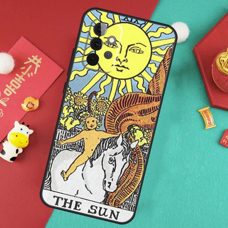 Moon Tarot Mystery totem Case Dla Samsung Galaxy A35 A55 A25 A15 A51 A71 A12 A32 A52 A13 A33 A53 A14 A34 A54 Cover