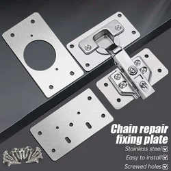 1/5pairs Cabinet Hinge Repair Plate Stainless Steel Kitchen Cabinet Hinges Door Cabinet Hinge Repair Plates Furniture Hinges