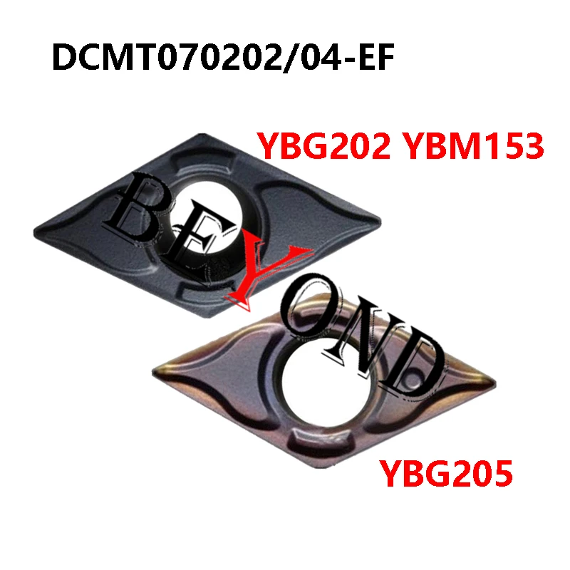 

DCMT070204-EF YBG205 YBM153 DCMT070202-EF YBG202 100% оригинальные карбидные вставки DCMT 070204 070202 токарный станок для нержавеющей стали